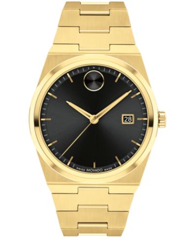 Movado Мужские часы Quest Swiss Quartz Ionic Gold PVD Steel 40mm