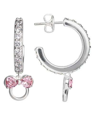 Серьги-кольца Disney Minnie Mouse с кубическим цирконием