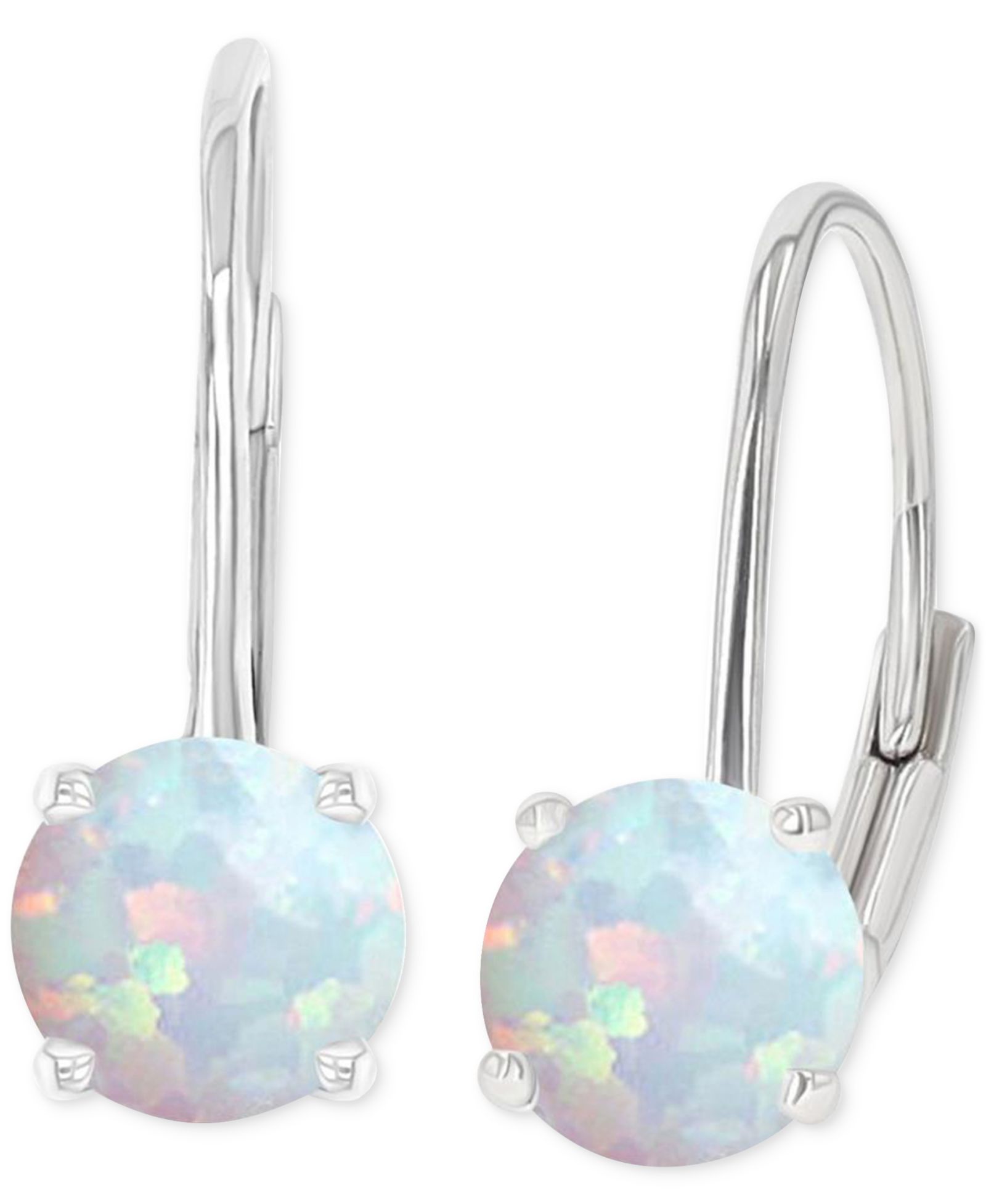 Серьги с полированным опалом Lab-Grown (5/8 ct. t.w.)