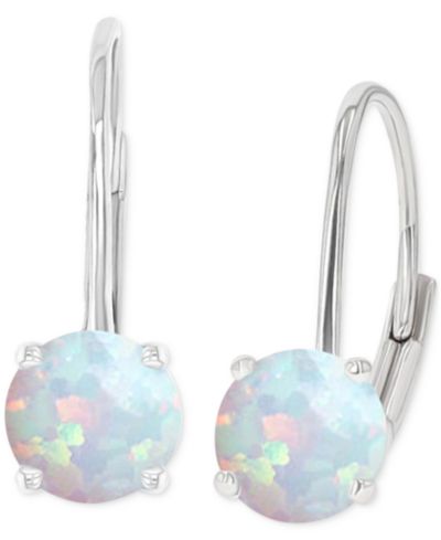 Серьги с полированным опалом Lab-Grown (5/8 ct. t.w.)