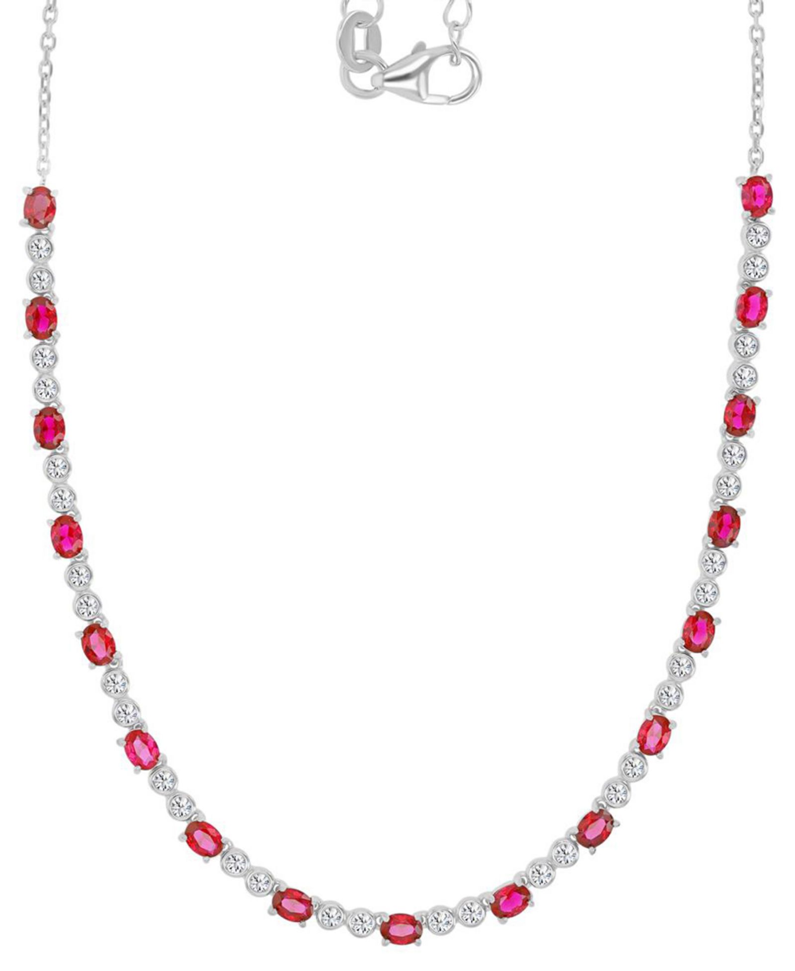 Ожерелье-чокер Black Spinel Oval & Bezel в Sterling Silver
