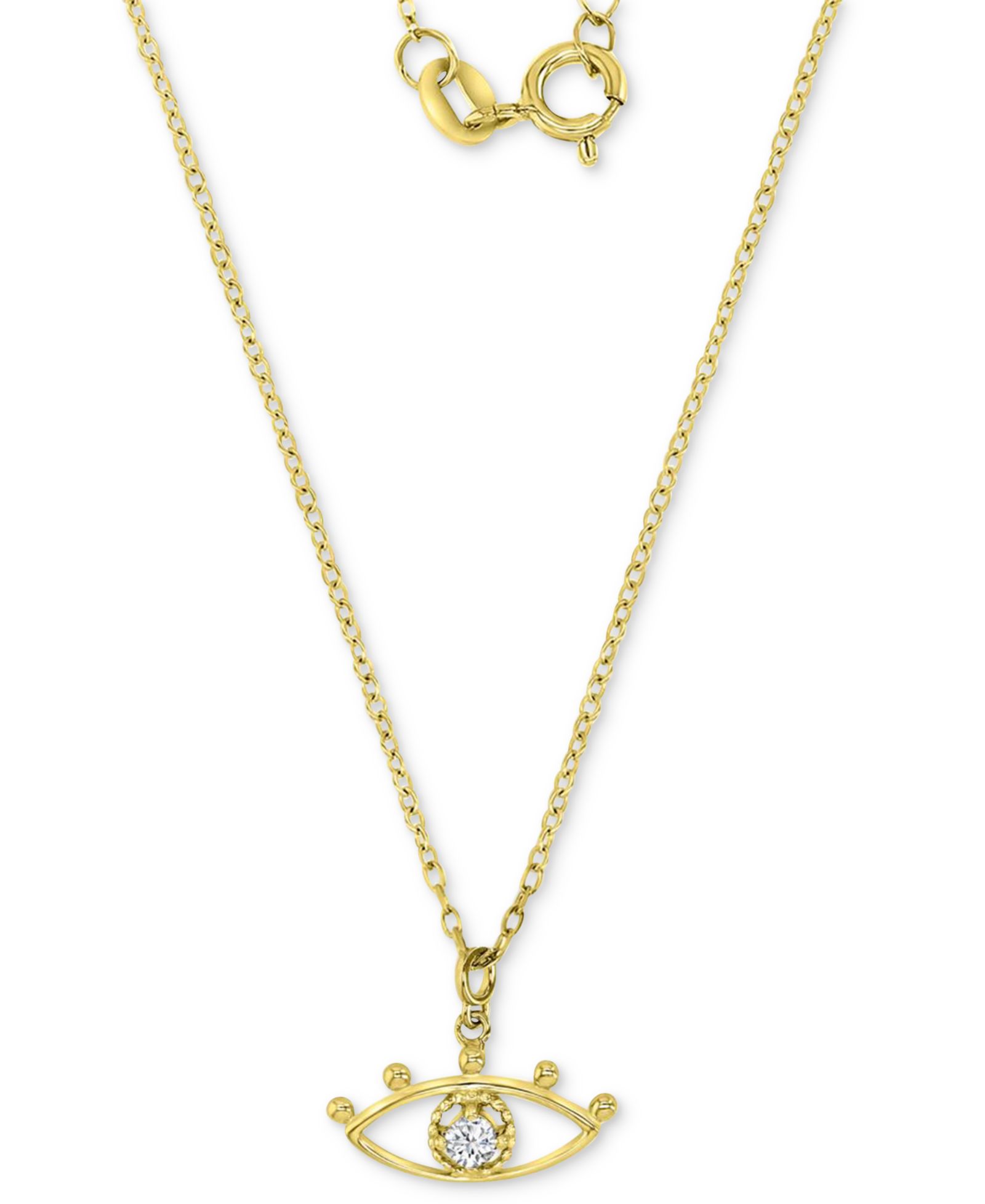 Подвеска-кулон Cubic Zirconia Openwork Evil Eye в золоте 14k Gold-Plated Sterling Silver