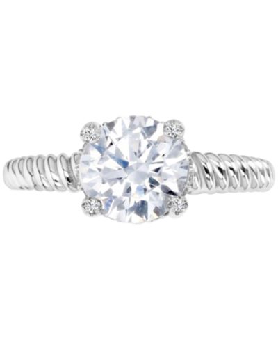 Помолвочное кольцо с кубическим цирконием Solitaire Twist-Style
