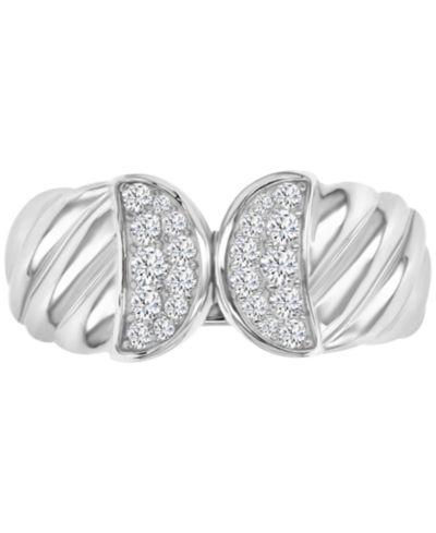 Кольцо с цирконием Pavé Openwork Twist Style