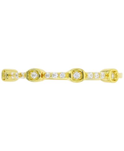 Кольцо-стек из кубического циркония, 14k Gold-Plated Sterling Silver