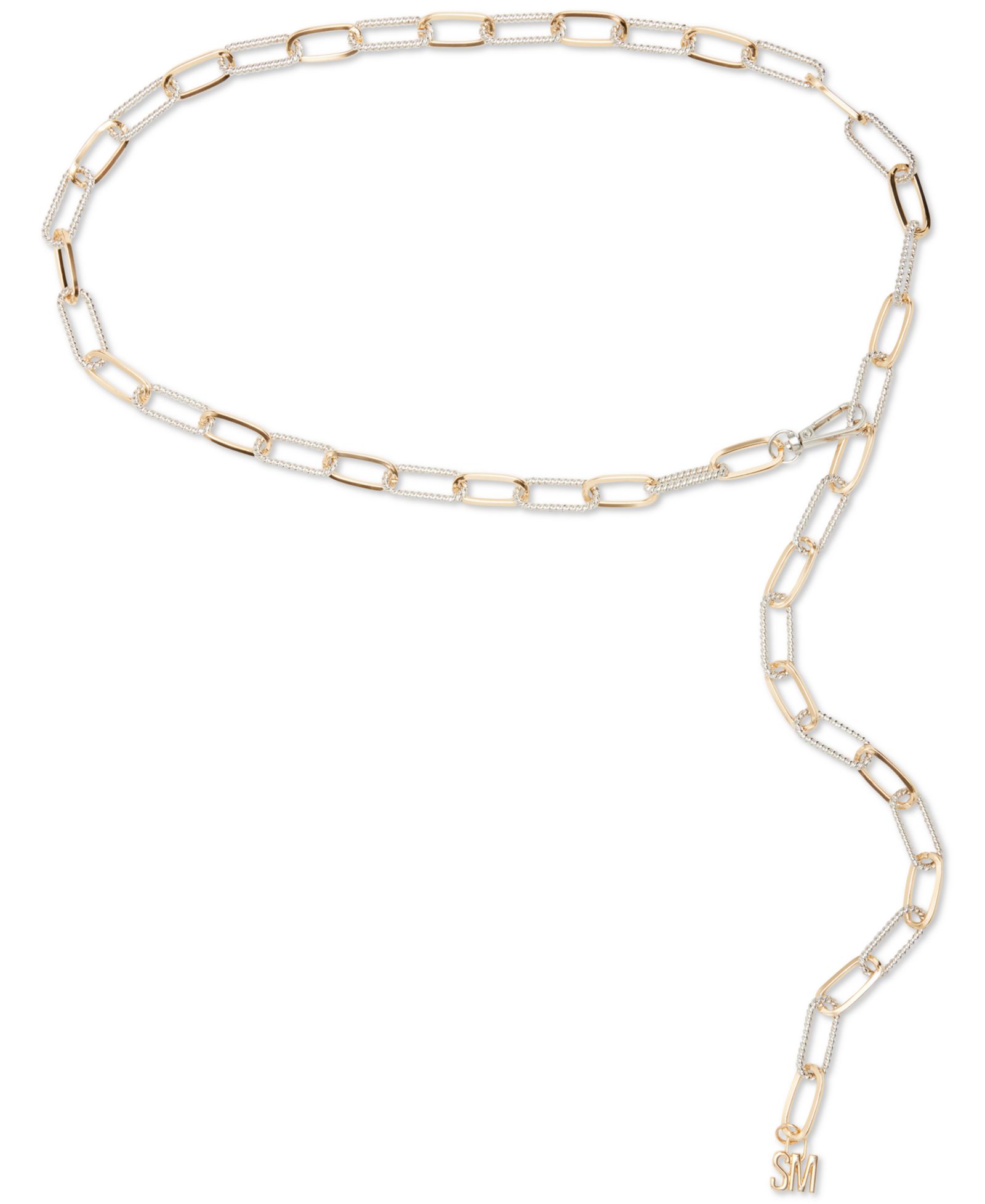 Steve Madden Women's Two-Tone Paperclip Chain Belt