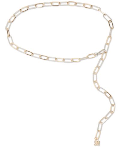 Женский двухцветный ремень Steve Madden Two-Tone Paperclip Chain
