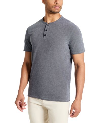 Мужская футболка Henley Kenneth Cole с воротником-стойкой, эластичная ткань