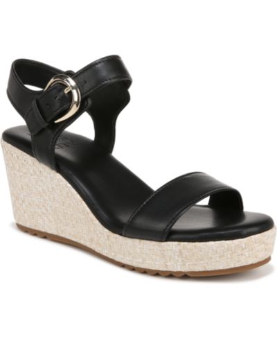 Женские босоножки Naturalizer Women's Stella Open Round Toe Buckle Wedge Sandals