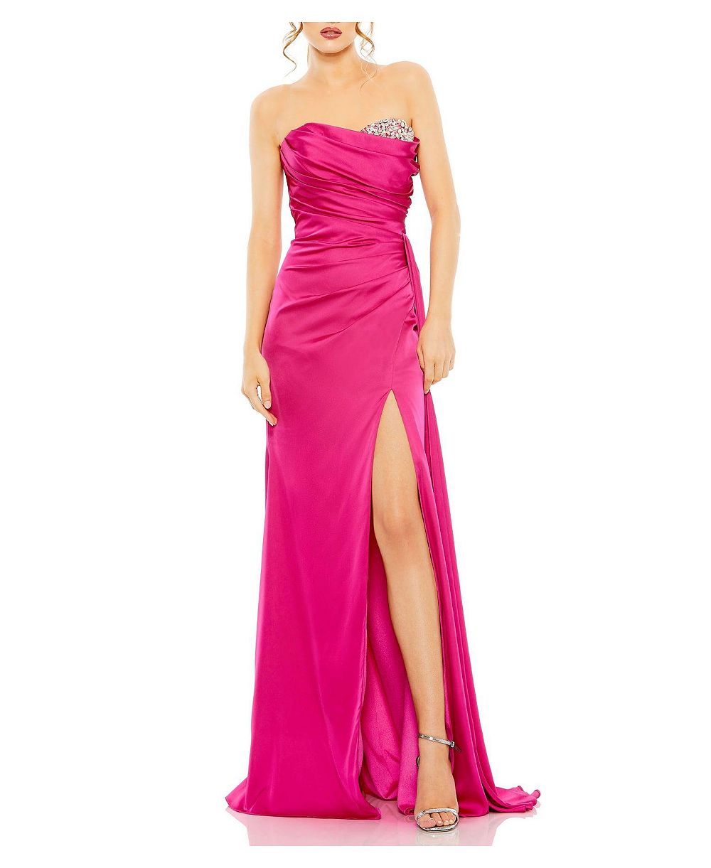 Вечернее платье Mac Duggal Women's Embellished Satin Halter Gown