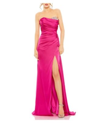 Mac Duggal Women's Embellished Satin Halter Gown with Sweetheart Neckline