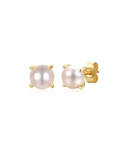 Детские серьги-гвоздики GiGiGirl 14k Gold Plated с жемчугом 5mm