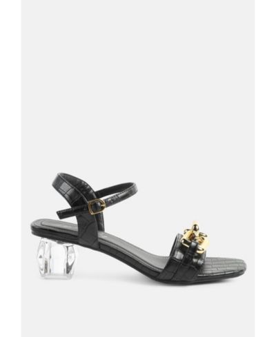 Женские сандалии London Rag Icicle Clear Low Heel Metal Chain