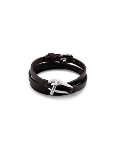UNOde50 Small Central Link Leather Bracelet