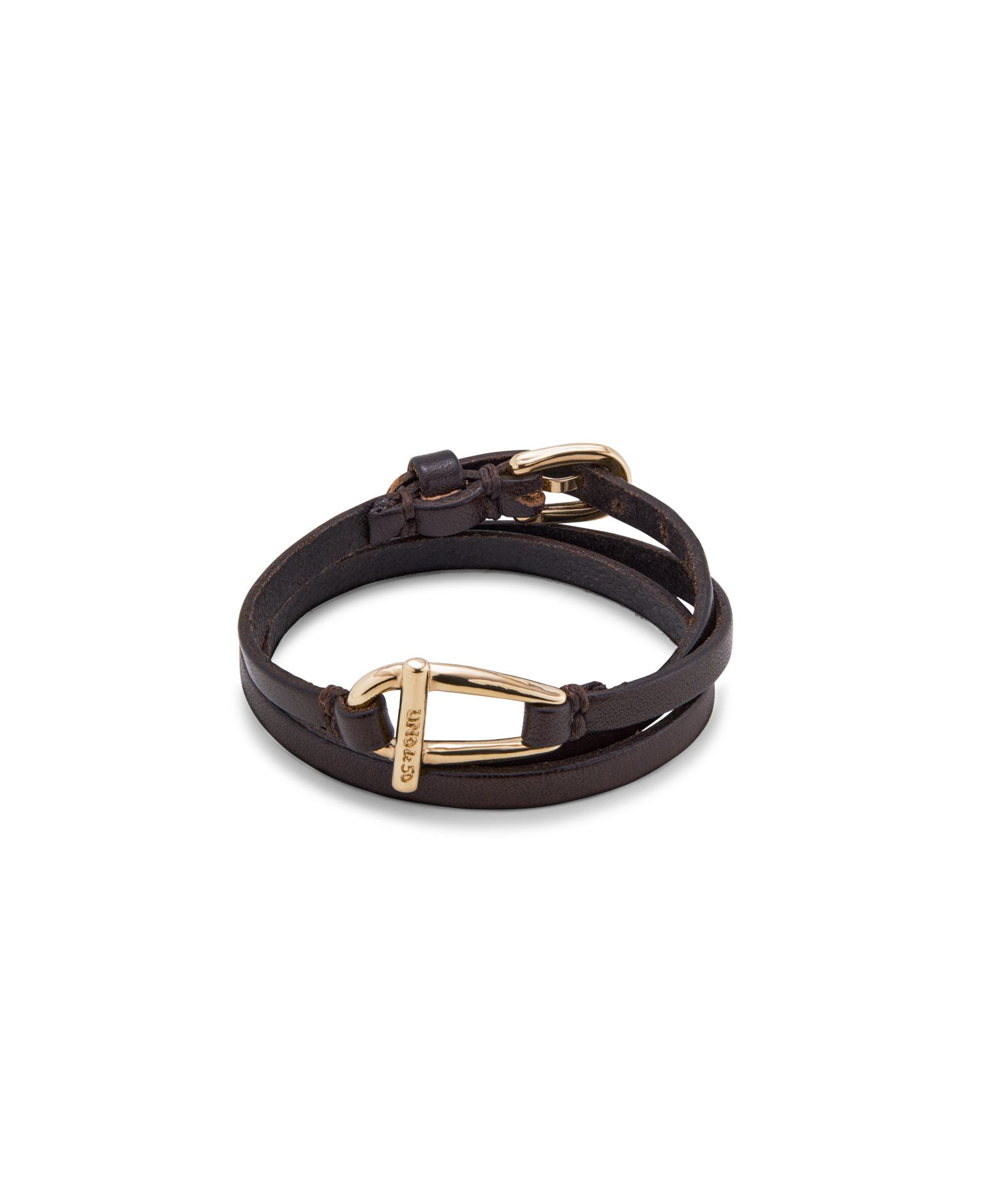 UNOde50 Small Central Link Leather Bracelet