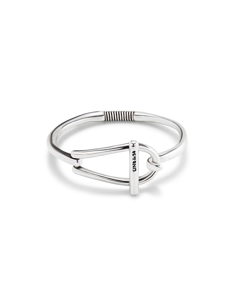 UNOde50 Medium Sized Link and Inner Spring Metal Alloy Rigid Bracelet