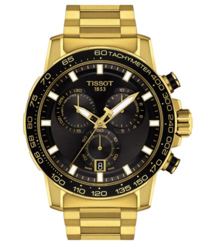Мужские швейцарские часы Tissot Supersport GTS Gold PVD Stainless Steel, 46mm