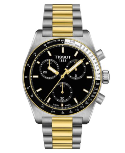 Мужские швейцарские часы Tissot Chronograph PRS 516 Two-Tone Stainless Steel Bracelet 40mm