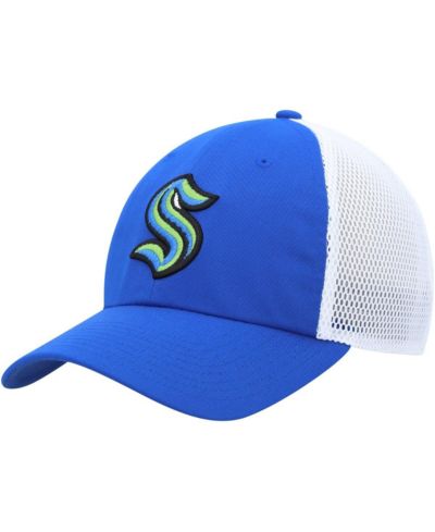 Мужская кепка adidas Blue Seattle Kraken Color Pop Trucker Adjustable Hat