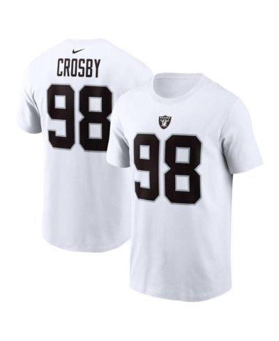 Мужская футболка Nike Maxx Crosby White Las Vegas Raiders Player Name and Number
