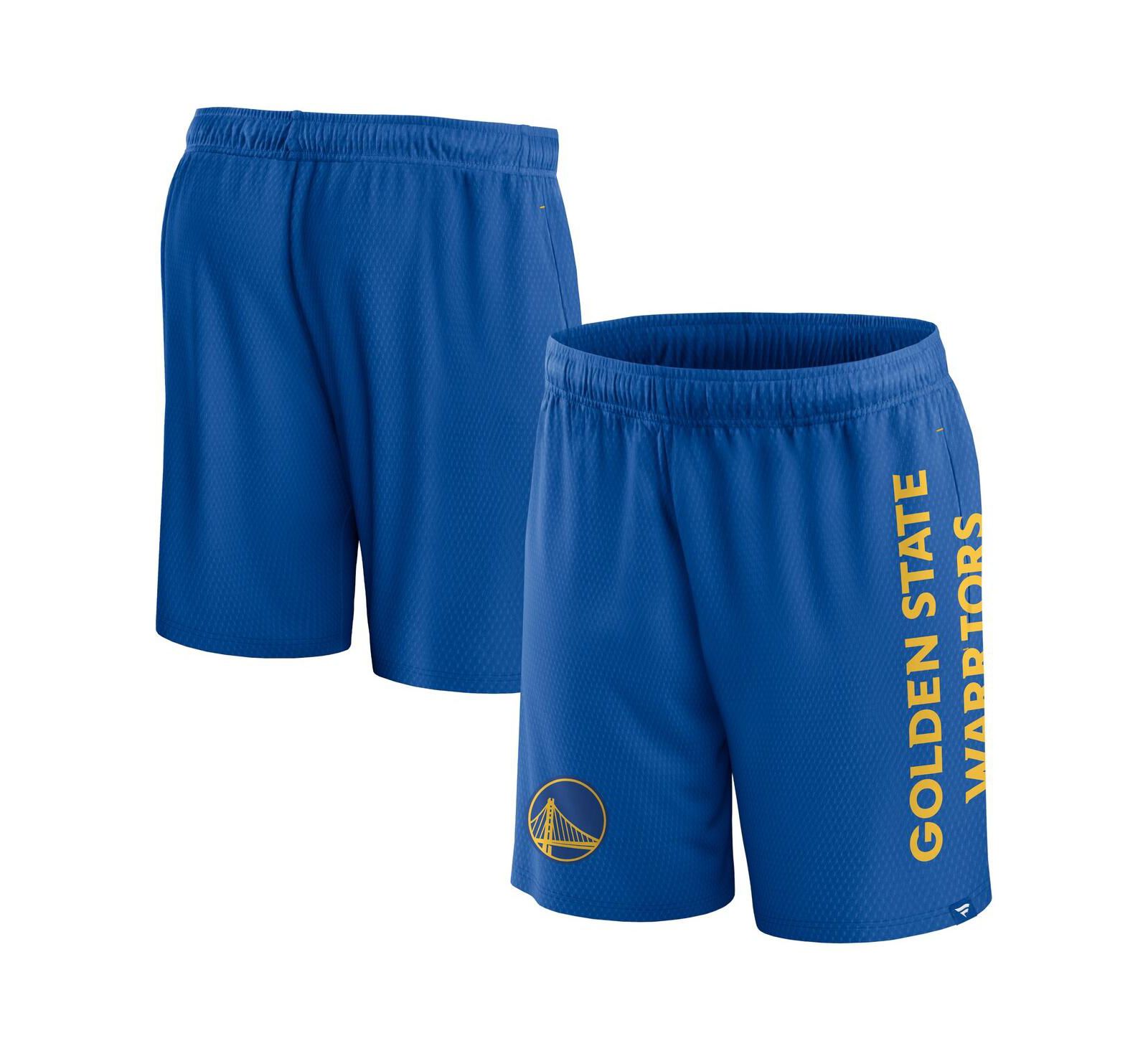 Men's Fanatics Royal Golden State Warriors Post Up Mesh Shorts