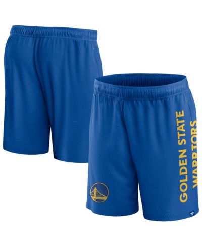 Мужские сетчатые шорты Fanatics Golden State Warriors Royal, Post Up