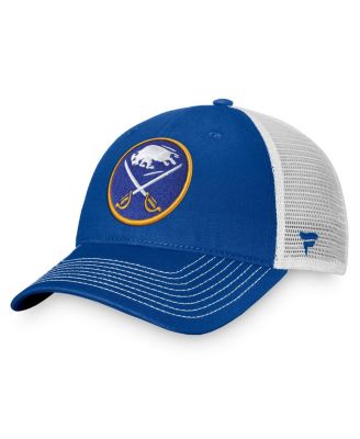 Мужская кепка Fanatics Royal, White Buffalo Sabres Slouch Core Primary Trucker Snapback