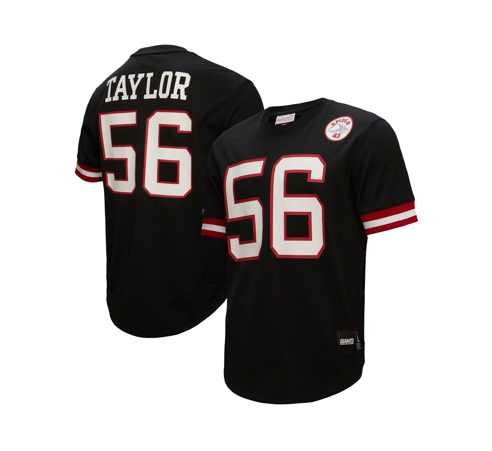 Мужская джерси Mitchell & Ness Lawrence Taylor Black New York Giants Mesh Player Name and Number Top