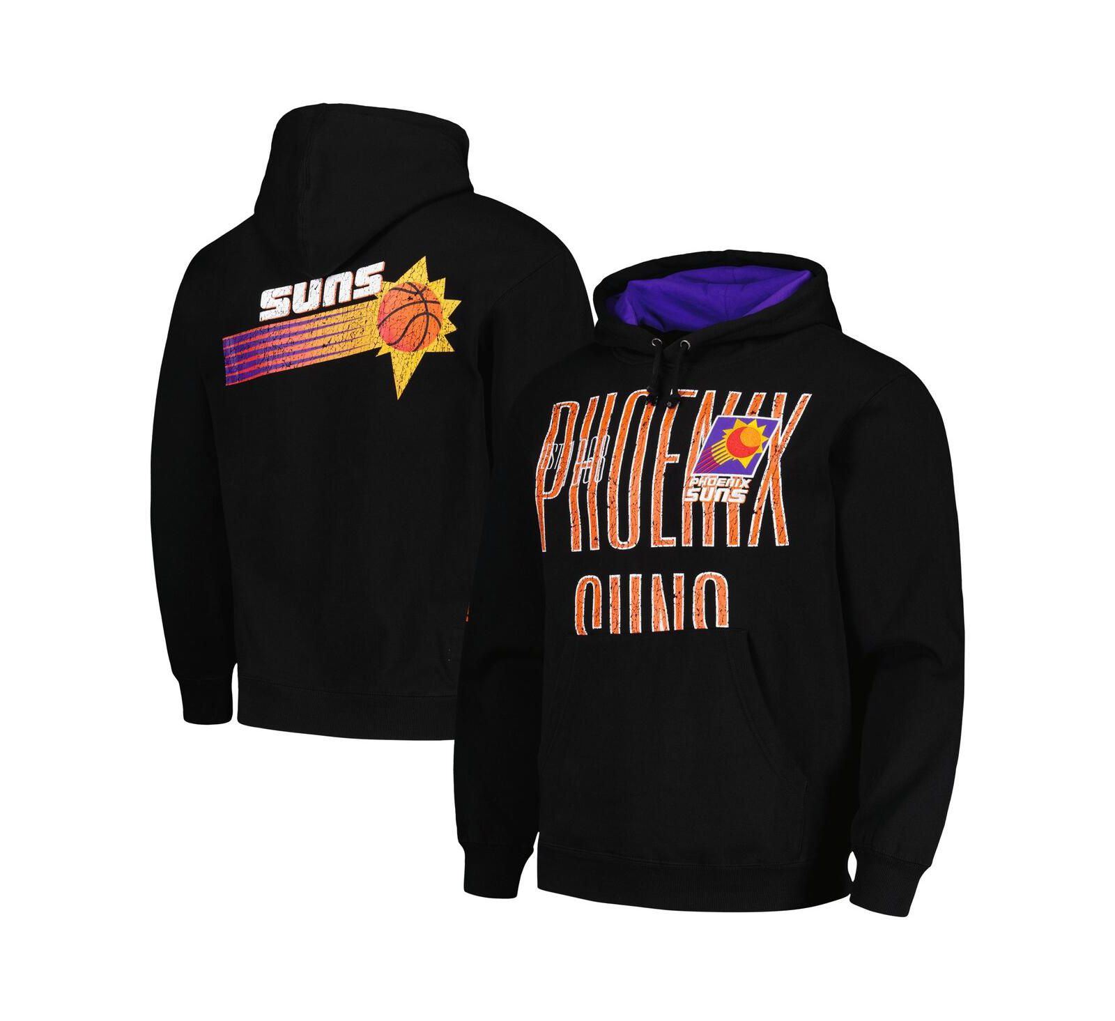 Мужское худи Mitchell & Ness Black Distressed Phoenix Suns Hardwood Classics OG 2.0 Pullover Hoodie