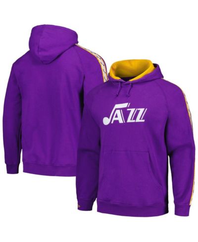 Мужское худи Mitchell & Ness Purple Utah Jazz Hardwood Classics Nights Raglan Pullover