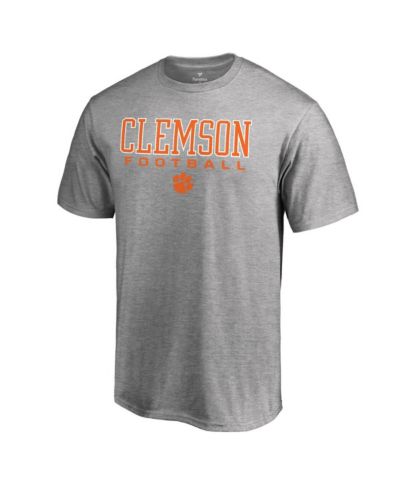 Мужская футболка Fanatics Clemson Tigers True Sport Football Heathered Gray