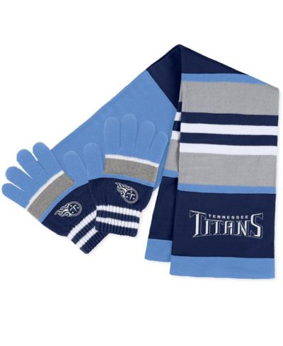 Женский комплект WEAR by Erin Andrews Tennessee Titans: перчатка и шарф в полоску