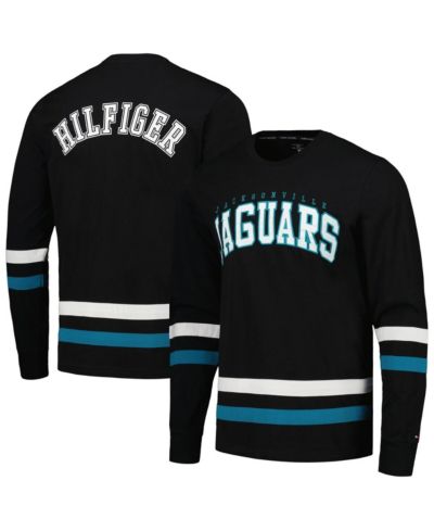 Мужская футболка Tommy Hilfiger Black, Teal Jacksonville Jaguars Nolan с длинным рукавом