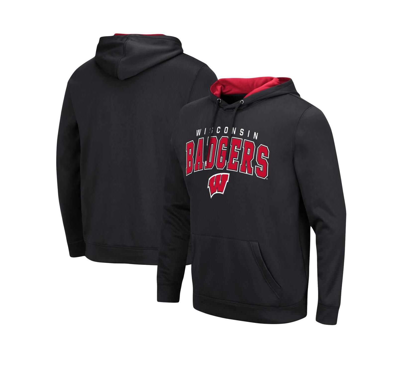Colosseum Men's Wisconsin Badgers Resistance Pullover Hoodie