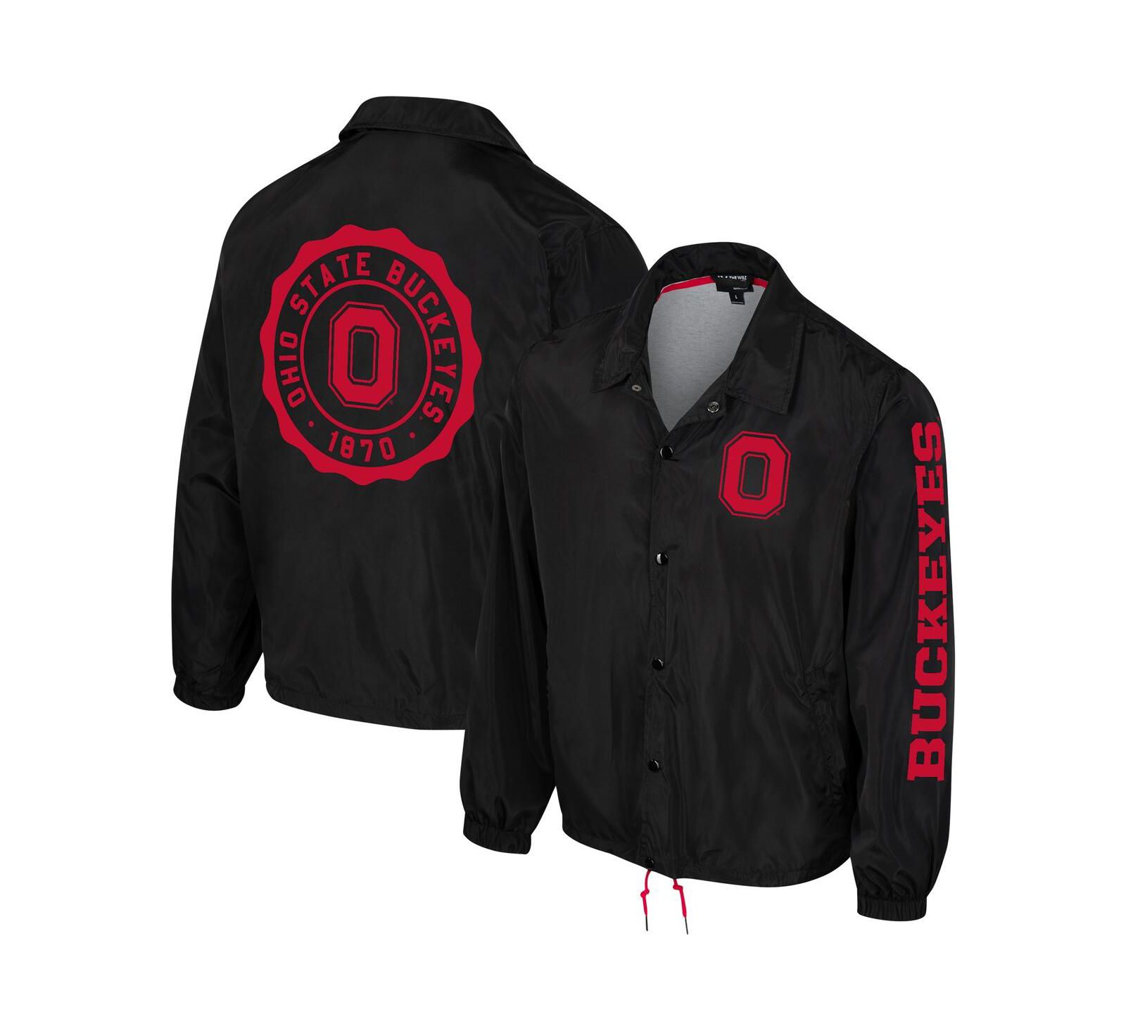 Куртка The Wild Collective Men's and Women's Black Ohio State Buckeyes Coaches Full-Snap