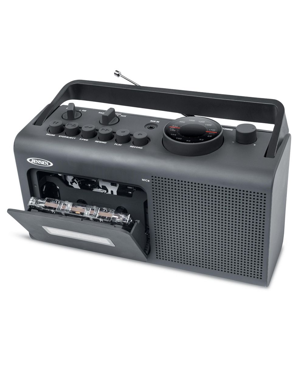 Collections Etc Jensen Portable Cassette Recorder with AM/FM Radio