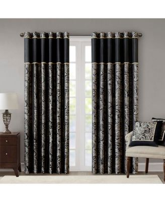 Шторы Madison Park Aubrey Jacquard Room Darkening, 2 панели, 95-inch length