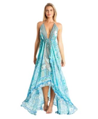 La Moda Clothing Women's Maxi halter neck dress
