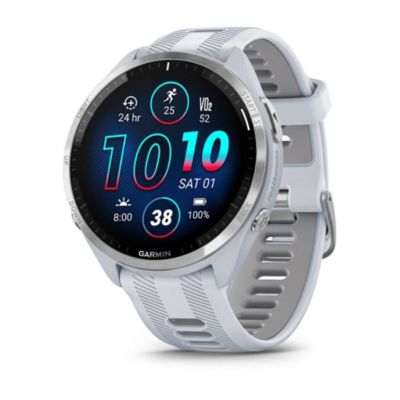 Garmin Forerunner 965 Unisex смарт-часы - Whitestone/Powder Gray Rubber Strap