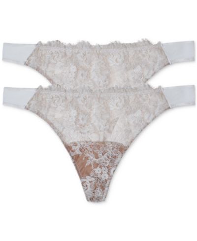 Skarlett Blue Women's Entice Front Lace Thong 3 Pack