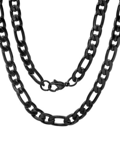 Мужская цепочка STEELTIME Black Figaro Link, 24"