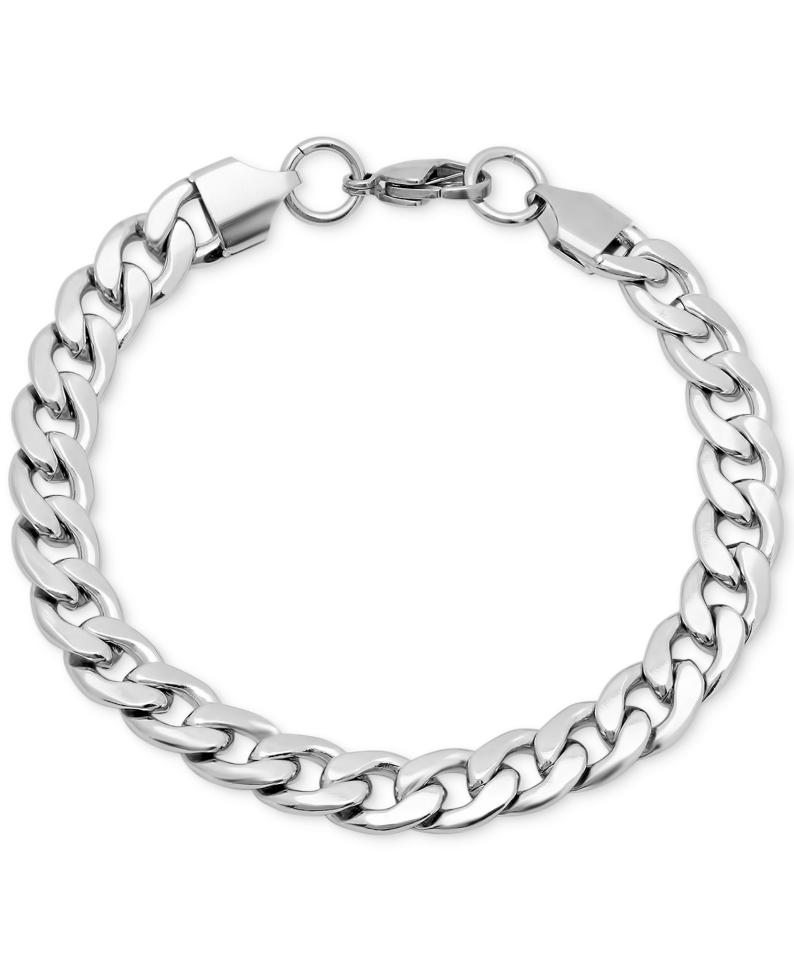 Мужской серебристый браслет STEELTIME Cuban
