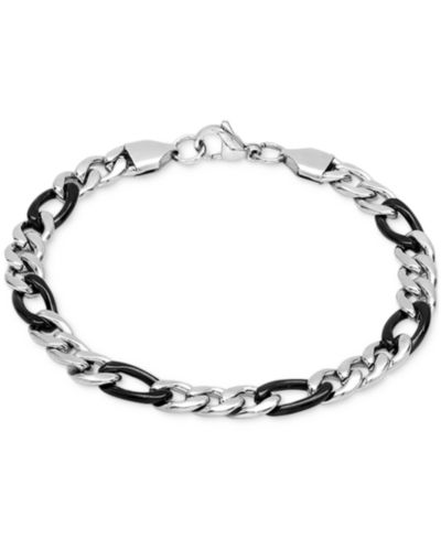 Мужской браслет STEELTIME Two-Tone Stainless Steel Figaro Link Chain