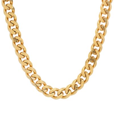 Цепочка-ожерелье STEELTIME Men's Gold-Tone Cuban 24" Link