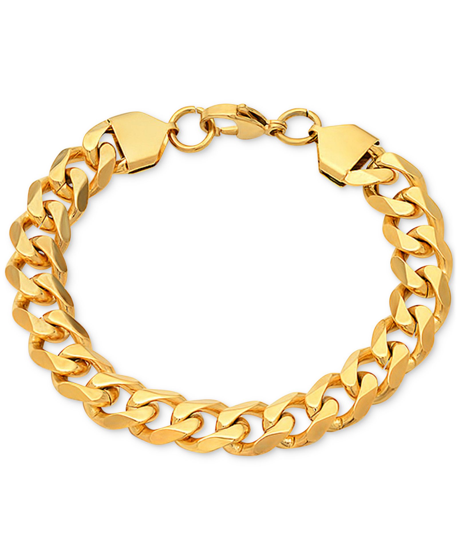STEELTIME Men's Gold-Tone Cuban Link Bracelet