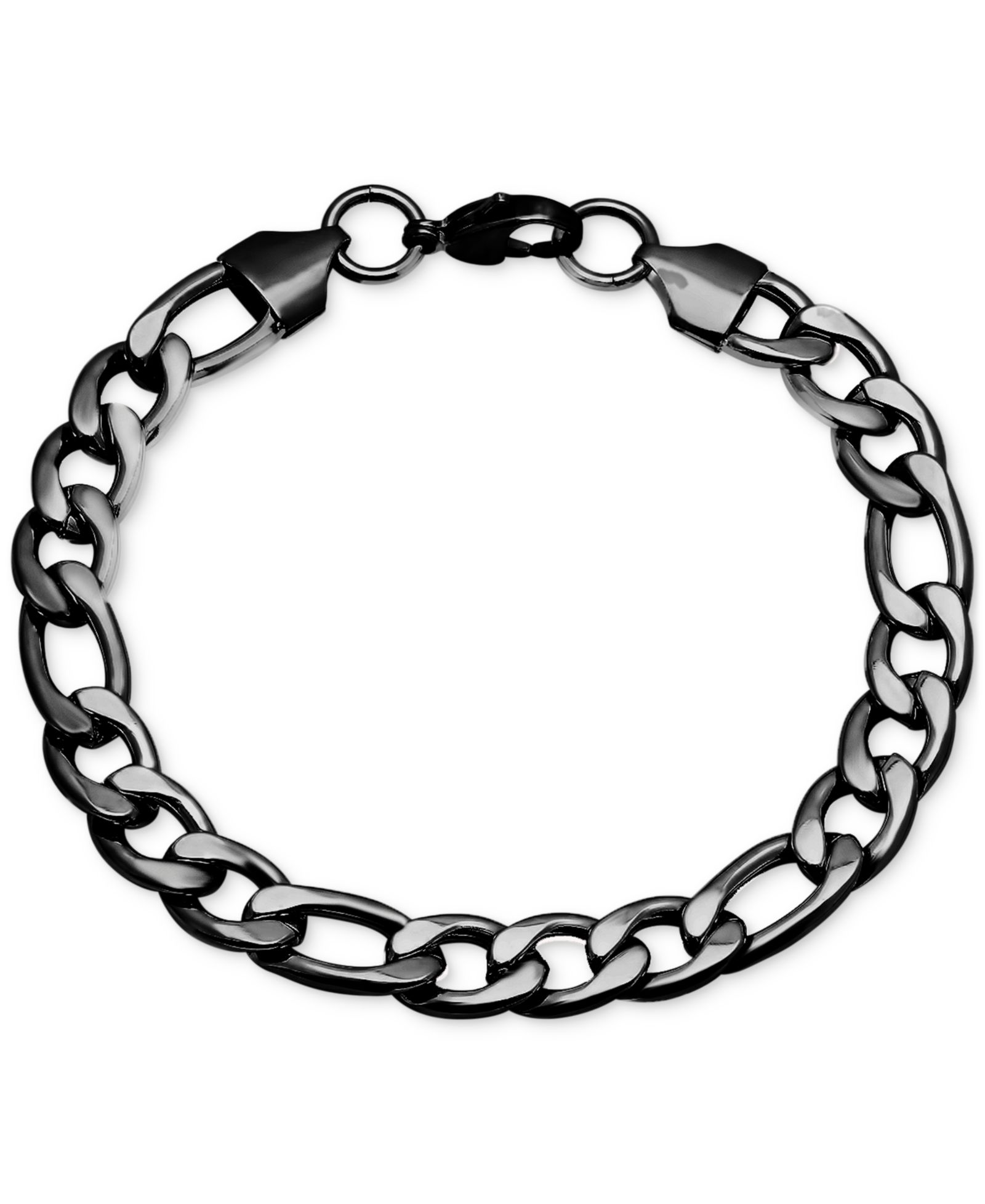 STEELTIME Мужской браслет из нержавеющей стали с звеньями Franco, черный IP