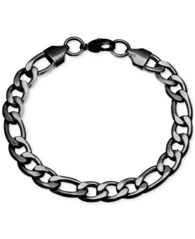 STEELTIME Мужской браслет из нержавеющей стали с звеньями Franco, черный IP
