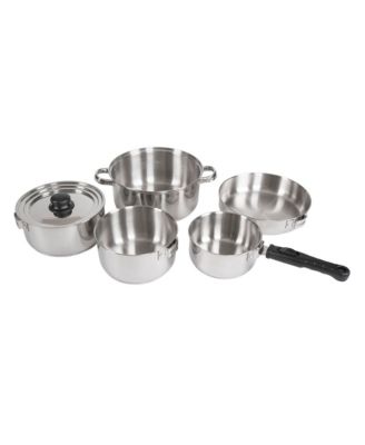 Stansport Heavy Duty Stainless Steel-Clad Cook Set