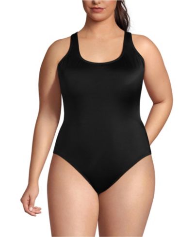 Lands' End Женский слитный купальник Tugless X-Back