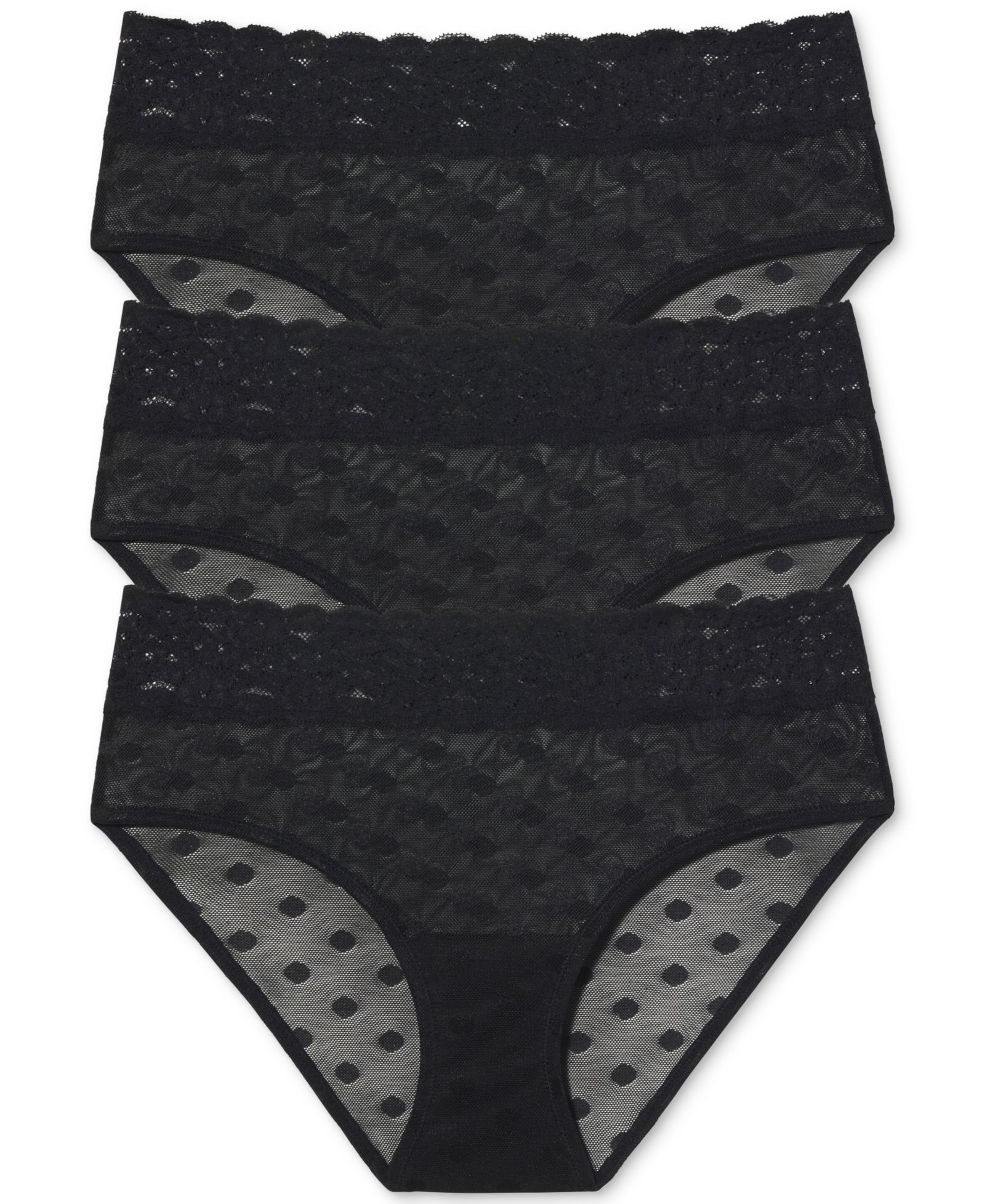 Женские трусики Skarlett Blue Dare Dot Mesh Lace Hipster, 3 шт.